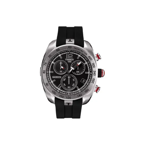 Tissot Luchi 516 Series Кварцевый механизм Мужские часы Часы 44 мм Черный циферблат Корпус из нержавеющей стали