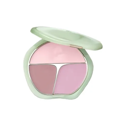 TIMAGE Конкурентный Зеленый Flow Нефритовый Трехцветный Румяна Palette Настройка Легкий для Смесь Корректирующий Тон Кожи Контуринг