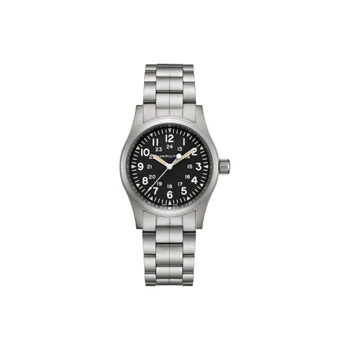 HAMILTON Механический механизм Мужские часы серии Khaki Field 38 мм*38 мм*9,5 мм Черные