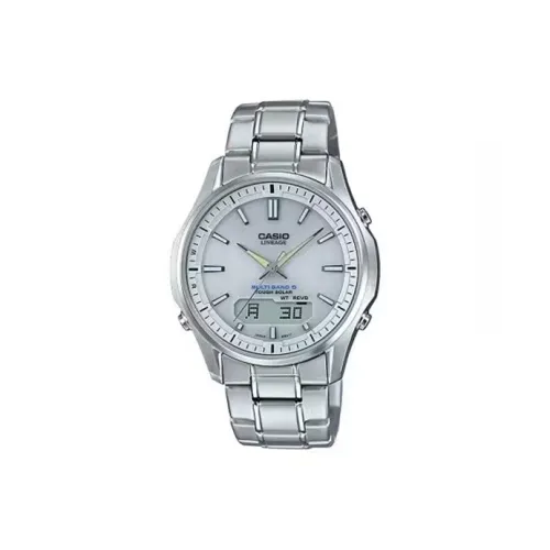 CASIO Кварцевый механизм Мужские часы серии LINEAGE 43,8мм*40мм Серебряные