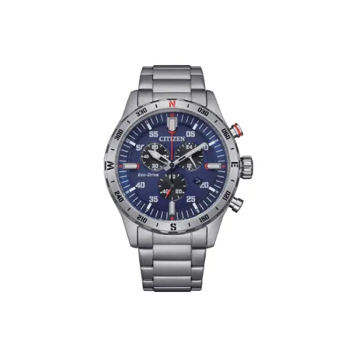 CITIZEN Eco Drive Series Светильник Кварцевый механизм Нержавеющая сталь Ремешок Часы Мужские Часы Синий циферблат AT2520 89L