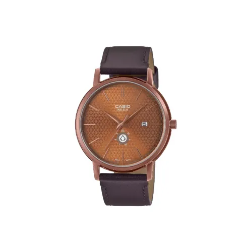 CASIO Standard Series Кварцевый механизм Естественная кожа Ремешок Часы Мужские Кофейный MTP B125RL 5AV