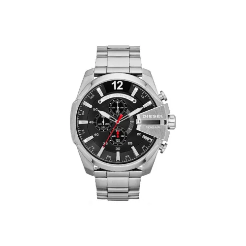DIESEL Мужские часы Кварцевый механизм Ремешок из нержавеющей стали 59 мм Черный циферблат Часы Dz4308