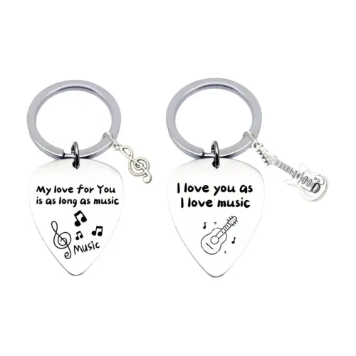 A Little Tide To Play Брелок в виде гитарного ключа из нержавеющей стали подвеска для сумки с аниме-тематикой