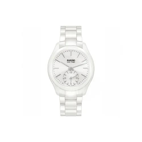 RADO Glam Slam Collection Кварцевый механизм Мужские часы Часы Белый циферблат Керамика Чехол для часов Керамика Ремешок