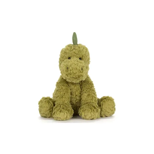 JELLYCAT Wave Hair Collection Животные Динозавр Изумрудно-зеленый Куклы Плюшевая кукла 23 см Высота в сидячем положении