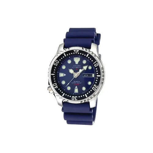 CITIZEN Promaster Collection Автоматический Механический Механизм Резиновый Ремешок Часы 42 мм Мужские Часы Синий Циферблат NY0040 17L