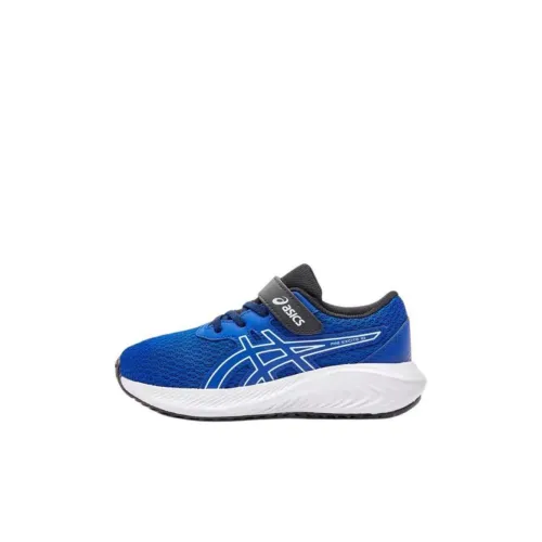 Asics RUNNING KIDS Низкие кеды для бега, синий топ с белым шрифтом, модель Kids