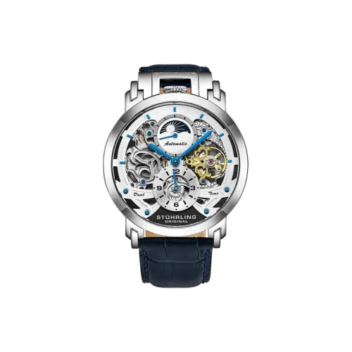 STUHRLING Автоматический механический механизм Мужские часы Anatol 371 Series 47mm*13mm*47mm Череп