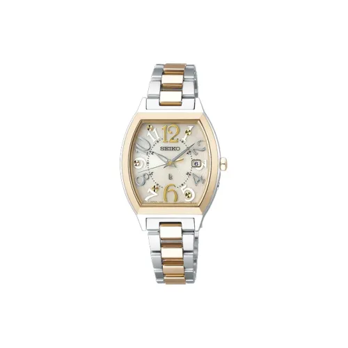 Seiko Lukia Collection Солнечный кварцевый механизм механизм ремешок из нержавеющей стали женские часы серый циферблат модель SSVW216