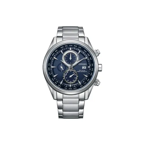 CITIZEN Eco Drive Series Светильник Кварцевый механизм Нержавеющая сталь Ремешок Часы Мужские Часы Синий циферблат AT8260 85L