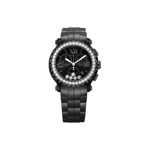 CHOPARD HAPPY DIAMONDS Collection Кварцевый механизм Мужские часы Часы 42 мм Черный циферблат Корпус из нержавеющей стали Резиновый ремешок