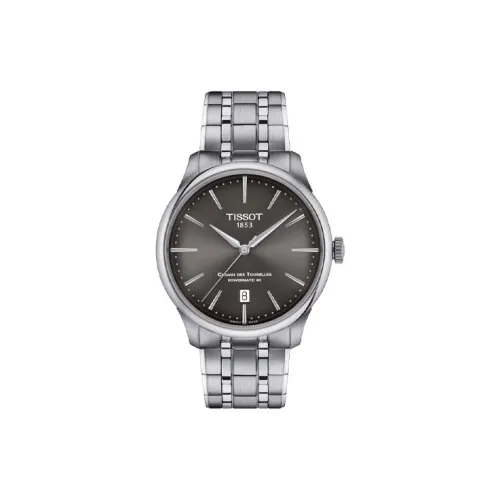 TISSOT Автоматический Механический Часы Мужские 39 мм Серый Циферблат Корпус из Нержавеющей Стали