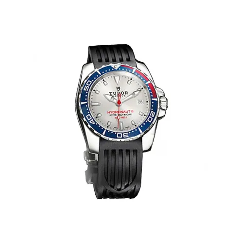 TUDOR GRANTOUR Collection Автоматический Механический Механизм Мужские Часы Часы 41 мм Серебристый Циферблат Резиновый Ремешок 20060b RS