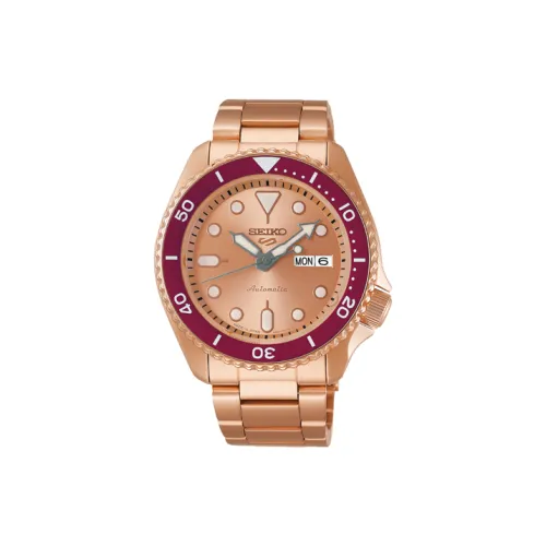 SEIKO Механический механизм часы из нержавеющей стали ремешок мужские часы золотой циферблат