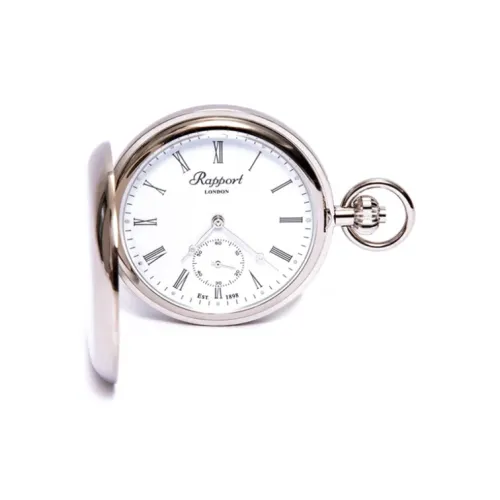 RAPPORT Механический Ручной Ручной Завод Карманный Часы из Латуни 50 мм Унисекс Серебряный