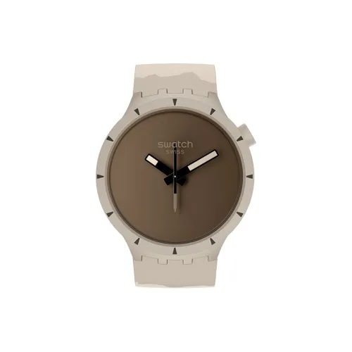 SWATCH Earth Series Кварцевый механизм Мужские часы Часы 47 мм Кофейный циферблат часов