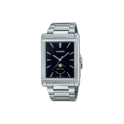 CASIO Кварцевый механизм ремешок из нержавеющей стали женские часы черный циферблат