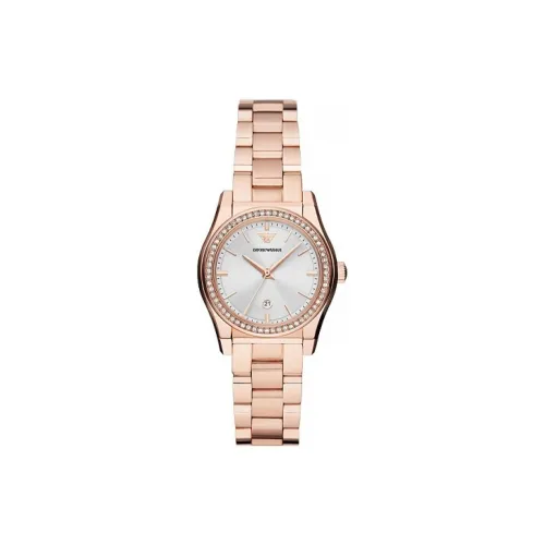 EMPORIO ARMANI Women's Watch Кварцевый механизм ремешок из нержавеющей стали 32 мм белый циферблат