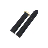 Чёрный с синей линией и золотая пряжка