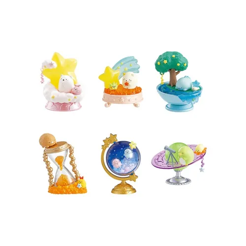 RE MENT Sumikko Gurashi Искрящийся Звезды Окружающий Счастливый Рисунок Цельная коробка 6 шт