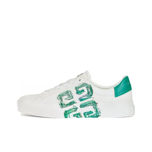 Givenchy Низкий Топ Стильный Скейтбординг Мужской Белый Зеленый
