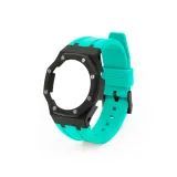 Углеродное волокно, черный корпус часов + синий ремешок TF