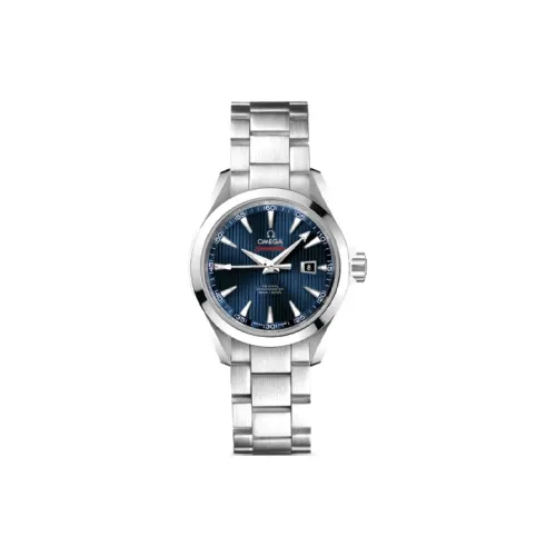 OMEGA Автоматический Механический Movement Женские Часы из Специальной Коллекции 34 мм Синие