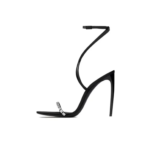 SAINT LAURENT Gloria One Strap Sandals 11cm Women's Black SAINT LAURENT Gloria One Ремень Сандалии 11см Женские Черные