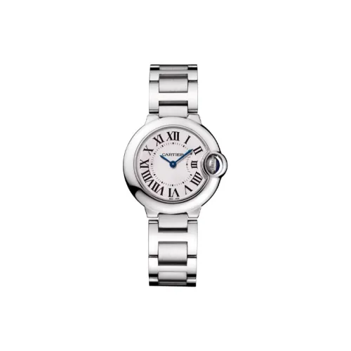 Cartier Часы Ballon Bleu De Cartier 28 Мм, Кварцевый Механизм, Сталь