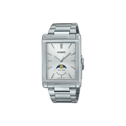 CASIO Кварцевый механизм ремешок из нержавеющей стали часы 45,5*33*8,5 мм женские серебристый циферблат модель MTP M105D 7AV