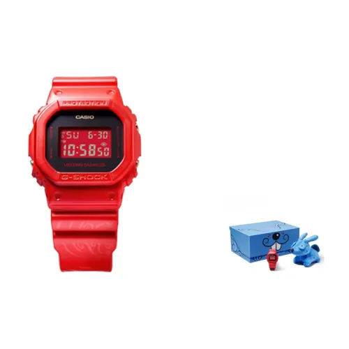 CASIO Collection г Shock Rabbit Zodiac Box Кварцевый механизм Смола Ремешок Часы Унисекс Красный Циферблат часов DW 5600MTSS22 4