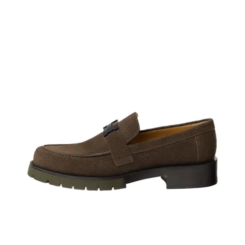 HERMES Gregoire Лоферы Мужской Кофе