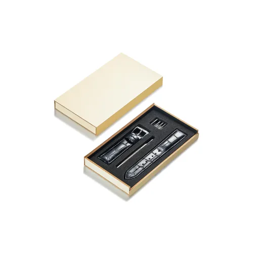 Oupinke Механические часы с кожаным ремешком унисекс черный циферблат