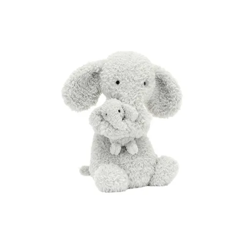 JELLYCAT Jungle Animal Collection Плюшевая кукла Серый Слон 26 см Высота в сидячем положении