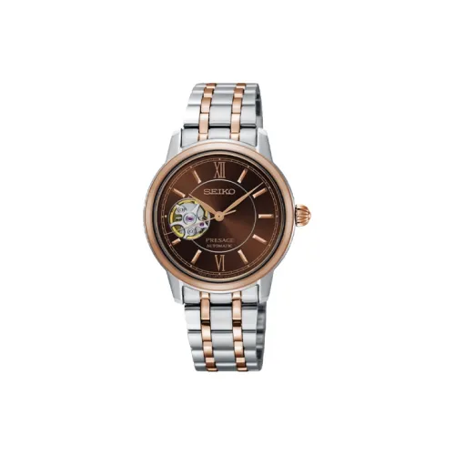 SEIKO Автоматический/Ручной Механический Movement Женские Часы Presage Series 34,2 мм Кофе
