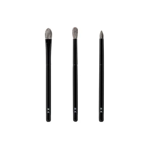 Texamo Ink Eye Shadow Brush Three Piece Set GREY Fox Fur Eye Blending Ultra Soft Makeup Brush Texamo Чернила Щетка для теней Eye Shadow Набор из трех предметов GREY Норка для растушевки теней Ультра мягкая кисть для макияжа