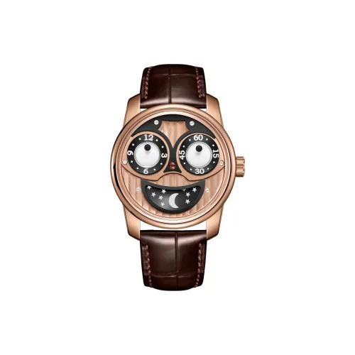 OBLVLO Автоматический механический механизм Часы Мужские Золото Циферблат