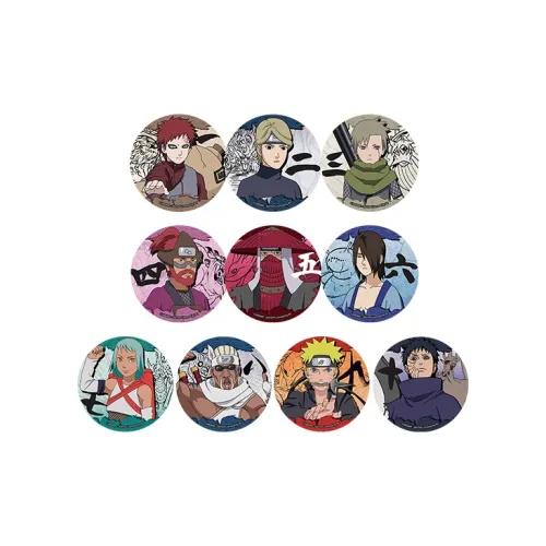 Xhdm Наруто Human Pillar Strength Значок Набор из 10 шт. Мерч по IP 5,8 см