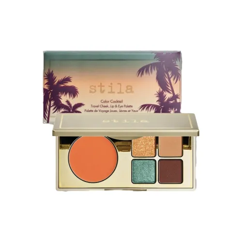 Stila Многоцветный Cocktail Румяна Lips Eyes Цвет Palette #TEQUILA SUNRISE MALIBU SUNSET #Touch Moon