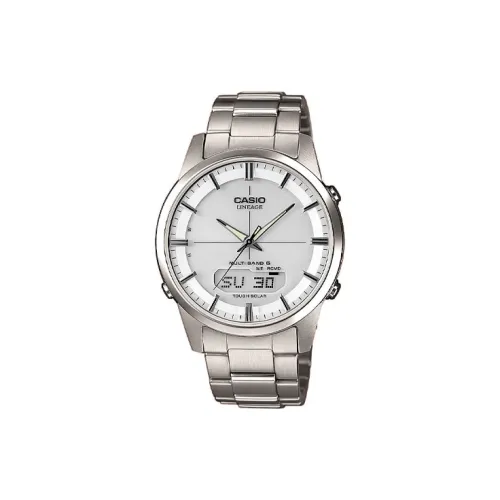 CASIO LINEAGE Series Кварцевый механизм Титан Ремешок Часы Мужские Циферблат Серый LCW M170TD 7A