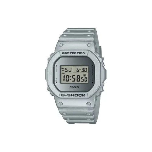 CASIO G Squad Series Кварцевый механизм Смольный ремешок Часы Унисекс Серебряный DW 5600FF 8JF