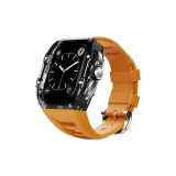 Шпилька [Черно-серебро + Апельсиновый ремешок]