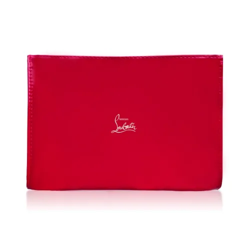 CL LUBOTING Красный Лакированная Кожа Большая Сумка для Макияжа с Молнией Легкая