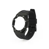 Carbon Fiber Черные Чехлы для часов + Черный Ремешок