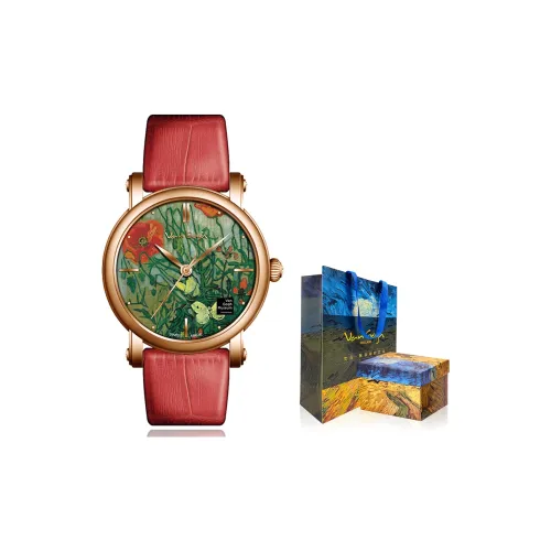 Часы Van Gogh Quartz модель Women's Collection 36 мм*36 мм*8,2 мм зеленые