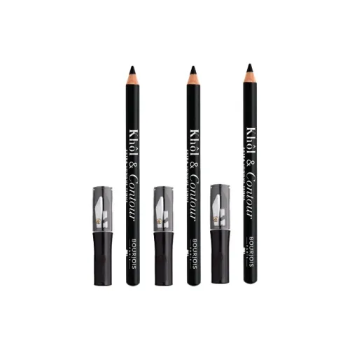 BOURJOIS Хлопок Карандаш для бровей + Ручка-катушка #01 Noir ISSIME*3