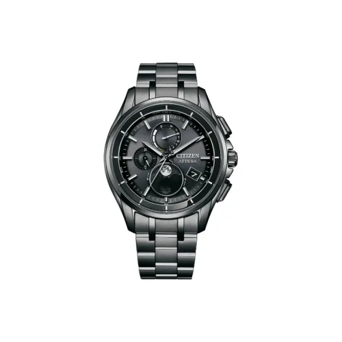 CITIZEN Светильник Кварцевый механизм Мужские часы серии Attesa 41,5 мм Черный