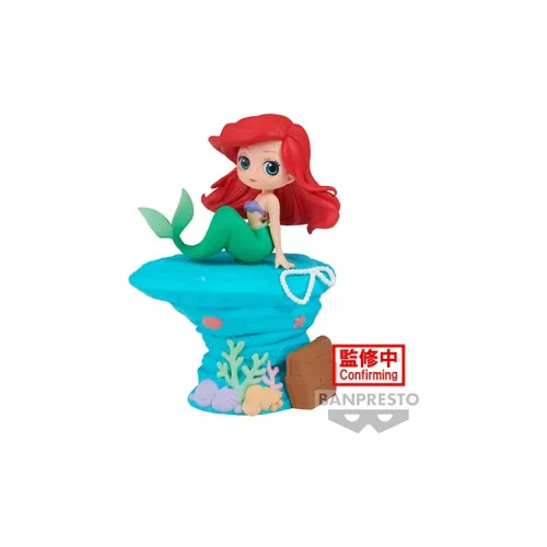 BANPRESTO QPOSKET Collection Ariel The Little Mermaid русалка форма версия A розовый синий фигурки в стиле чиби 9 см