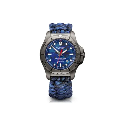 VICTORINOX Кварцевый механизм Унисекс Часы 45 мм Синий циферблат Титан Корпус 241813,2